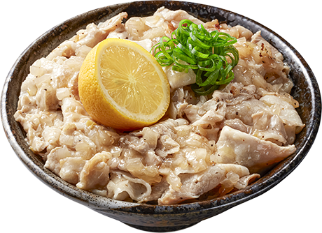 焼き塩豚カルビの半割レモンぶっかけ