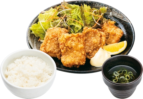 鶏千 から揚げ定食